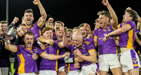 Oisin O'Rorke celebrates with his team mates 24/10/2026