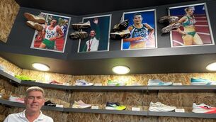 <p>Conor Kavanagh underneath a wall of fame at John Buckley Sports.</p> <p>Conor Kavanagh underneath a wall of fame at John Buckley Sports.</p>
