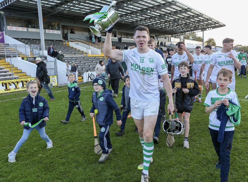 Reid with the Tom Walsh Cup. Pic: Ken Sutton/Inpho