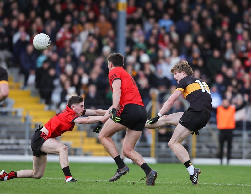 Alex Hennigan of Dr Crokes kicks a point at Fitzgerald Stadium. Pic: Michael P Ryan/Sportsfile Alex Hennigan of Dr Crokes kicks a point at Fitzgerald Stadium. Pic: Michael P Ryan/Sportsfile