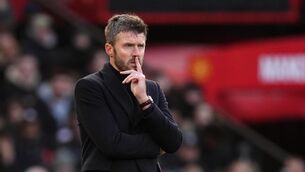 <p>UNDER PRESSURE: Manchester United manager Michael Carrick on the touchline.</p> <p>UNDER PRESSURE: Manchester United manager Michael Carrick on the touchline.</p>