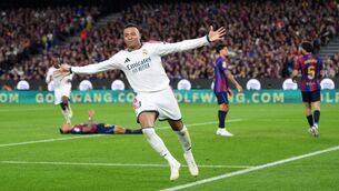 <p>Kylian Mbappe of Real Madrid celebrates scoring his team’s second goal. Pic: David Ramos/Getty Images</p> <p>Kylian Mbappe of Real Madrid celebrates scoring his team’s second goal. Pic: David Ramos/Getty Images</p>