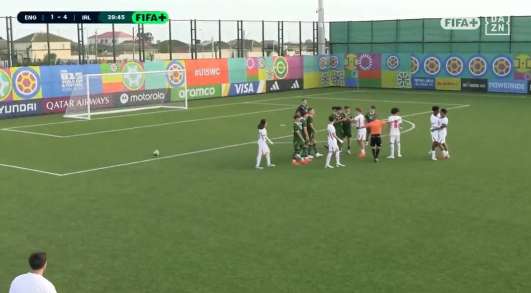 England U15 players walk off during Ireland match following racism allegation