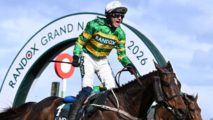 <p>ROARING SUCCESS: Paul Townend shouts for joy after partnering I Am Maximus to victory in the Grand National last April. All roads lead back to Aintree this season. Picture: Healy Racing</p> <p>ROARING SUCCESS: Paul Townend shouts for joy after partnering I Am Maximus to victory in the Grand National last April. All roads lead back to Aintree this season. Picture: Healy Racing</p>