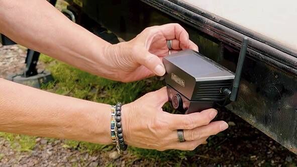 The Auto-Vox Solar 5B wireless reversing camera features a heavy-duty magnetic mounting system with protective rubber coating for an easy installation. Picture: Auto-Vox The Auto-Vox Solar 5B wireless reversing camera features a heavy-duty magnetic mounting system with protective rubber coating for an easy installation. Picture: Auto-Vox