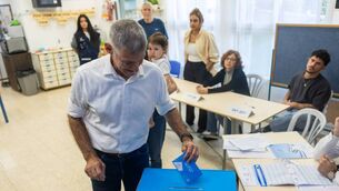<p>During a voter mobilisation tour, the party said “an unidentified man wearing a jacket” approached Golan in a “threatening manner” Picture: Kobi Wolf/Bloomberg via Getty Images</p> <p>During a voter mobilisation tour, the party said “an unidentified man wearing a jacket” approached Golan in a “threatening manner” Picture: Kobi Wolf/Bloomberg via Getty Images</p>