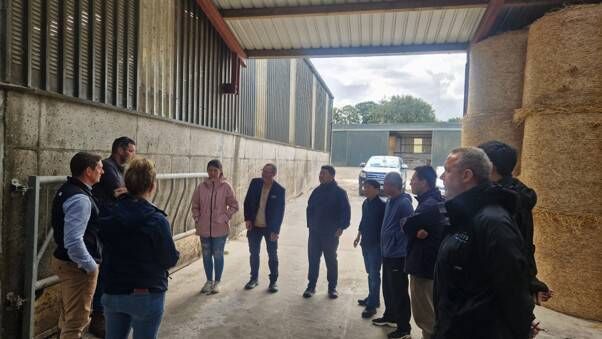 Representatives from the River Basin Management Service, the Farming for Water EIP team, and Teagasc, welcomed researchers from the Chinese Academy of Agricultural Sciences to Michael’s farm in August 2026. Representatives from the River Basin Management Service, the Farming for Water EIP team, and Teagasc, welcomed researchers from the Chinese Academy of Agricultural Sciences to Michael’s farm in August 2026.