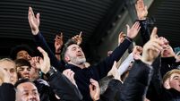 Stephen Bradley celebrates after the game 23/10/2026