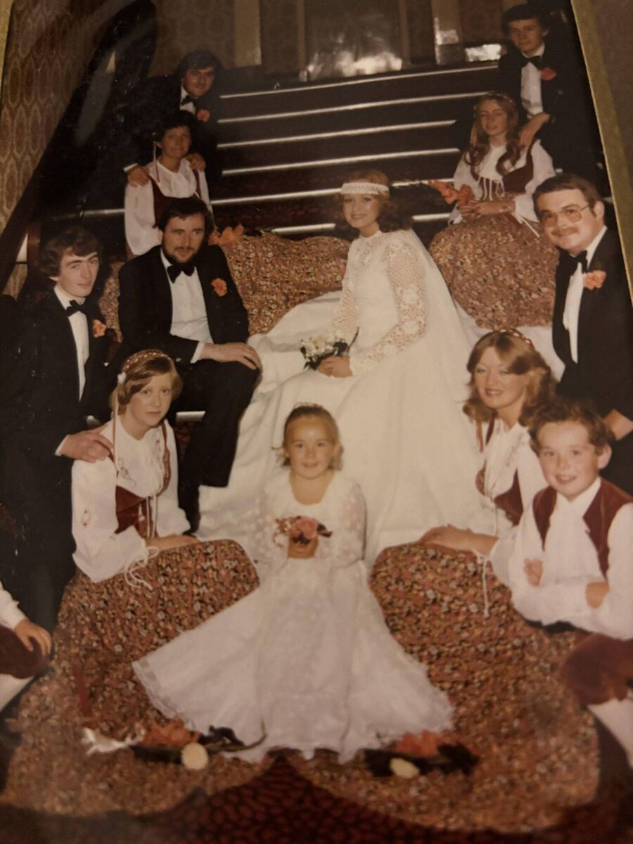 Catherine Mahon-Buckley: 'The wedding was a black-tie affair, and my mother Patricia Mahon designed my dress, all the bridesmaids’ dresses, her own outfit and outfits for the children taking part in the ceremony.' Catherine Mahon-Buckley: 'The wedding was a black-tie affair, and my mother Patricia Mahon designed my dress, all the bridesmaids’ dresses, her own outfit and outfits for the children taking part in the ceremony.'