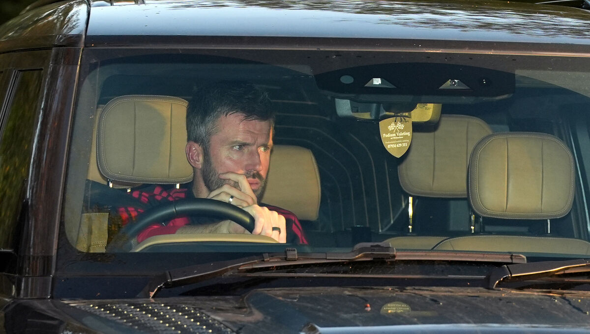 Manchester United manager Michael Carrick arriving at Carrington Training Centre.