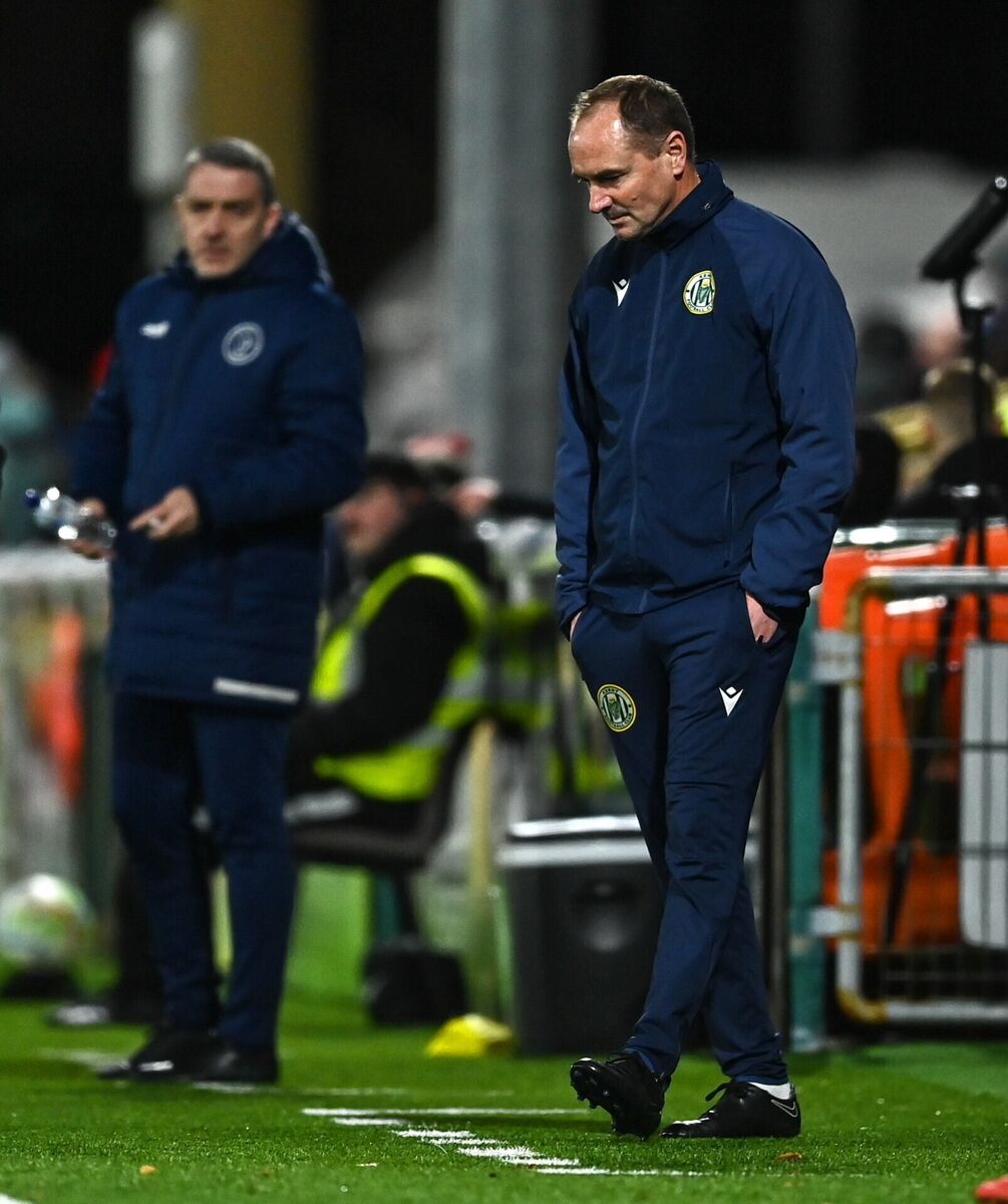 Kerry manager Colin Healy reacts during the SSE Airtricity Men’s First Division play-off semi-final 2nd leg. Pic: Tyler Miller/Sportsfile Kerry manager Colin Healy reacts during the SSE Airtricity Men’s First Division play-off semi-final 2nd leg. Pic: Tyler Miller/Sportsfile
