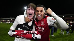 <p>Fleetwood Town's Conor Haughey (left) celebrates scoring the winning penalty in the shootout with teammate Rafaele Cirino. Pic: Nick Potts/Press Association.</p> <p>Fleetwood Town's Conor Haughey (left) celebrates scoring the winning penalty in the shootout with teammate Rafaele Cirino. Pic: Nick Potts/Press Association.</p>