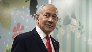 <p>Israel's prime minister Benjamin Netanyahu arriving to speak to the media after voting at a polling station in Jerusalem on October 27, 2026. Picture: Jewel Samad/Pool Photo/ AFP via Getty Images </p>