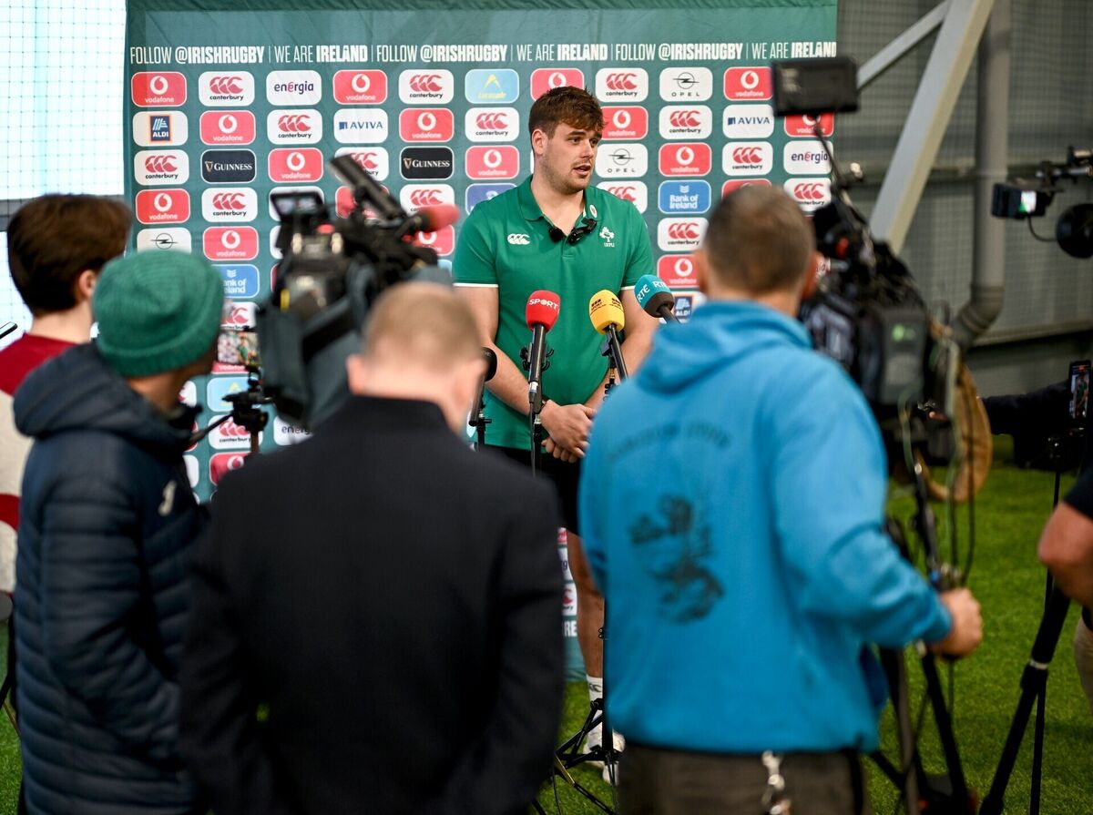 James McNabney speaking during an Ireland Rugby squad media conference. Pic: David Fitzgerald/Sportsfile James McNabney speaking during an Ireland Rugby squad media conference. Pic: David Fitzgerald/Sportsfile