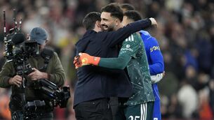 <p>Liverpool manager Andoni Iraola (left) hugs goalkeeper Giorgi Mamardashvili after the penalty shoot out win. Pic: Peter Byrne/Press Association.</p> <p>Liverpool manager Andoni Iraola (left) hugs goalkeeper Giorgi Mamardashvili after the penalty shoot out win. Pic: Peter Byrne/Press Association.</p>