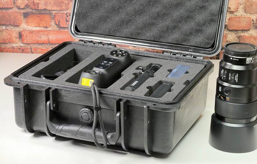 The M1 Ultra comes in a protective hard-shell case that includes the scanner, a spare battery, and necessary tools like a mini-tripod, a calibration board, and reflective markers. Picture: Noel Campion The M1 Ultra comes in a protective hard-shell case that includes the scanner, a spare battery, and necessary tools like a mini-tripod, a calibration board, and reflective markers. Picture: Noel Campion