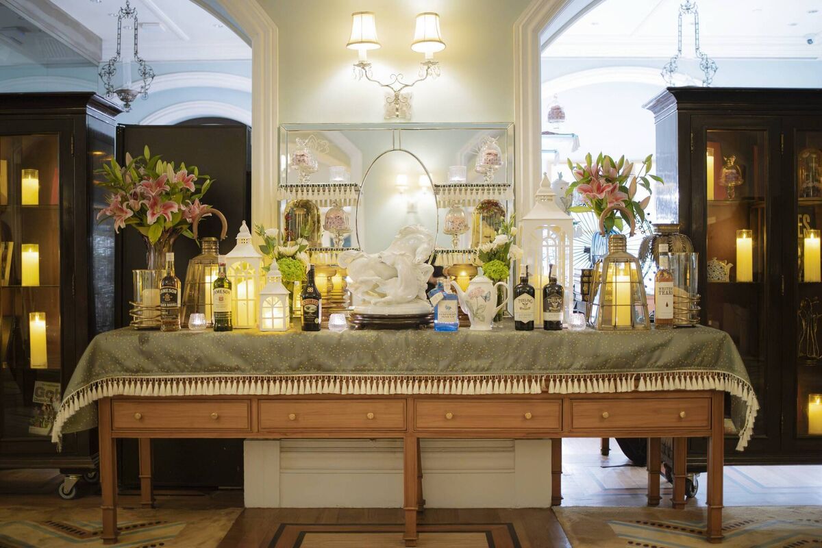 Irish spirits on show in Indian hotels. Irish spirits on show in Indian hotels.