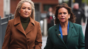 <p>First Minister Michelle O’Neill, left, and Sinn Fein President Mary Lou McDonald were interviewed over their roles in the Garvaghy Road protest (Brian Lawless/PA)</p> <p>First Minister Michelle O’Neill, left, and Sinn Fein President Mary Lou McDonald were interviewed over their roles in the Garvaghy Road protest (Brian Lawless/PA)</p>
