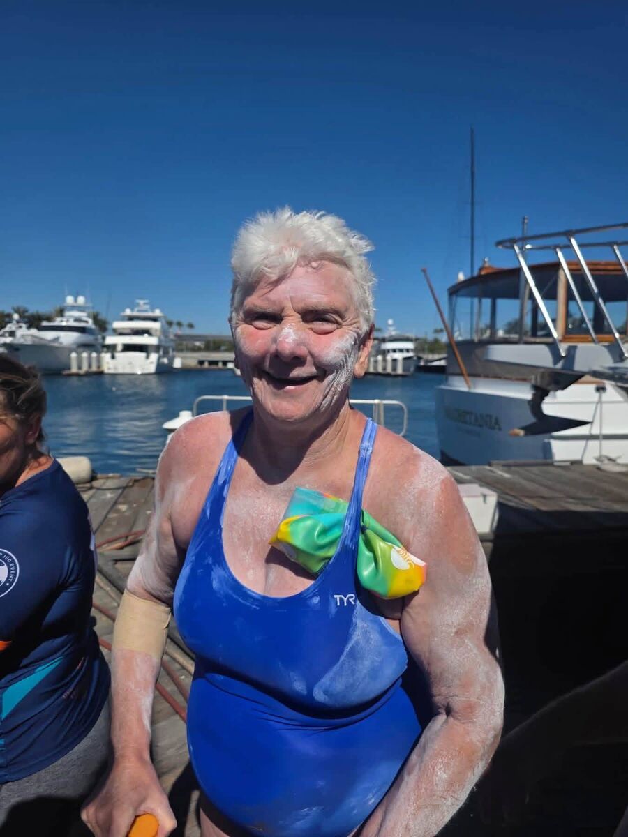 Maura Twomey: "The training for the Catalina Channel left a big impression. At the cold water camp in California, I was the slowest. Doubts can come along the way. But then you go do the thing you were getting ready for — and it goes just beautifully." Maura Twomey: "The training for the Catalina Channel left a big impression. At the cold water camp in California, I was the slowest. Doubts can come along the way. But then you go do the thing you were getting ready for — and it goes just beautifully."