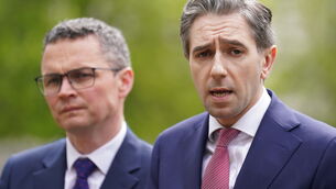<p>Tánaiste Simon Harris denied that he had demanded Patrick O'Donovan's resignation as a minister during their phone call. File picture: Brian Lawless/PA</p> <p>Tánaiste Simon Harris denied that he had demanded Patrick O'Donovan's resignation as a minister during their phone call. File picture: Brian Lawless/PA</p>