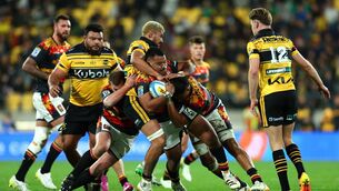 <p>Samisoni Taukei'aho of the Chiefs is tackled during the Super Rugby Grand final. Pic: Hagen Hopkins/Getty</p> <p>Samisoni Taukei'aho of the Chiefs is tackled during the Super Rugby Grand final. Pic: Hagen Hopkins/Getty</p>