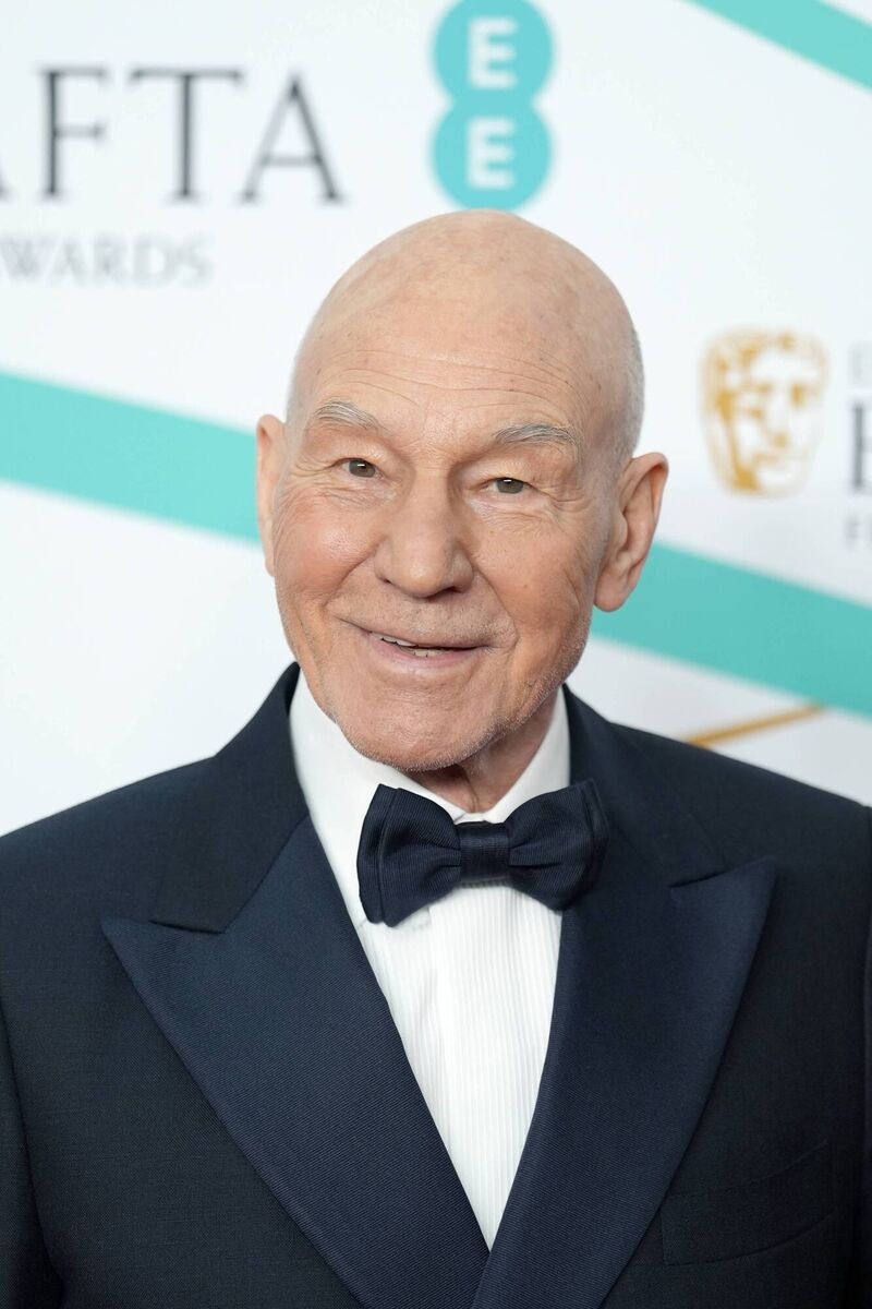 Patrick Stewart attending the EE BAFTA Film Awards 2023 at The Royal Festival Hall on February 19, 2023 in London. Picture: Dominic Lipinski/Getty Images.