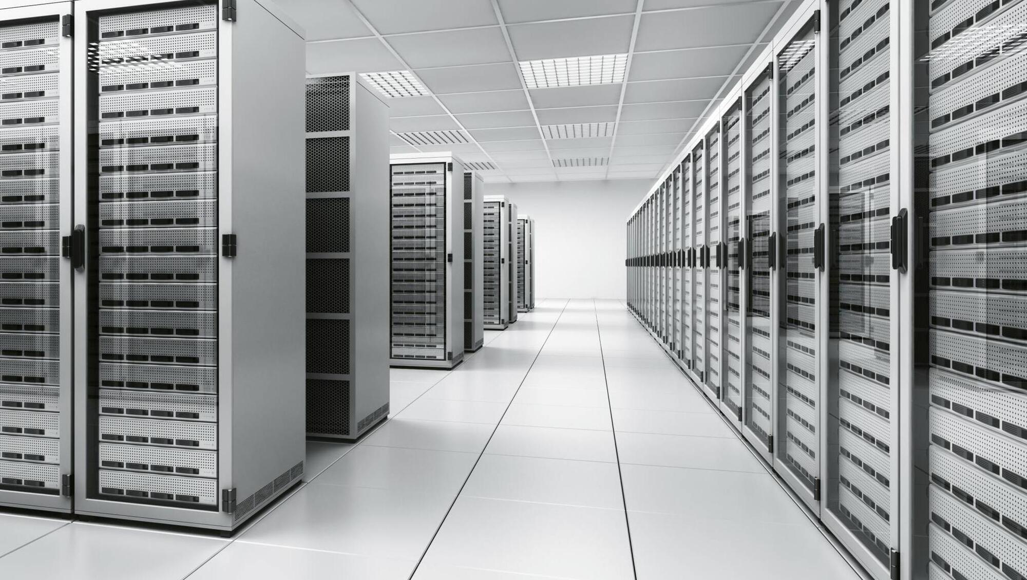 A high capacity data centre server room
