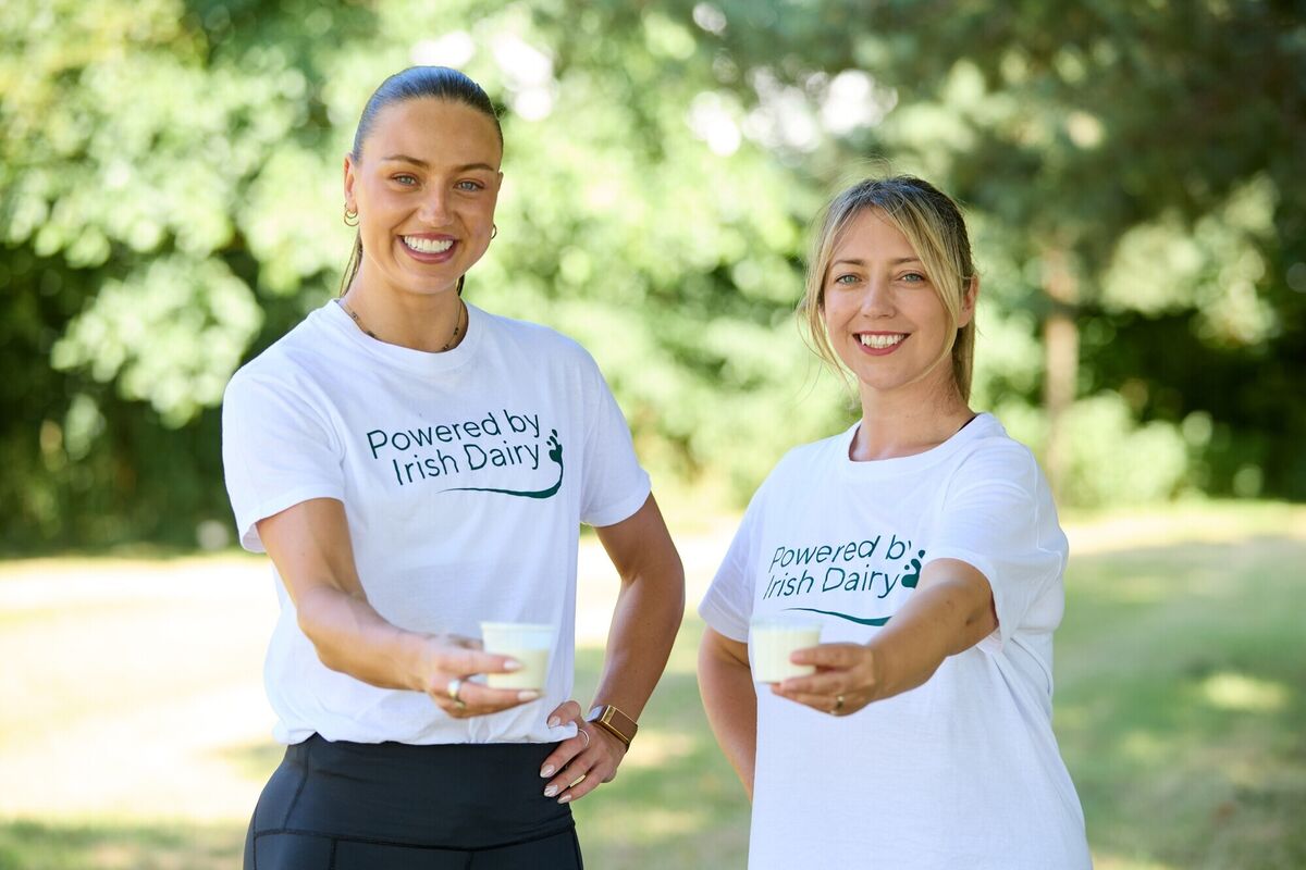 Athlete Sophie Becker and dairy farmer Katie Gleeson Picture: Tom Scott Athlete Sophie Becker and dairy farmer Katie Gleeson Picture: Tom Scott