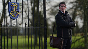 <p>Enoch Burke outside Wilson's Hospital School in Co Westmeath having been refused entry. Picture: Brian Lawless/PA Wire</p> <p>Enoch Burke outside Wilson's Hospital School in Co Westmeath having been refused entry. Picture: Brian Lawless/PA Wire</p>
