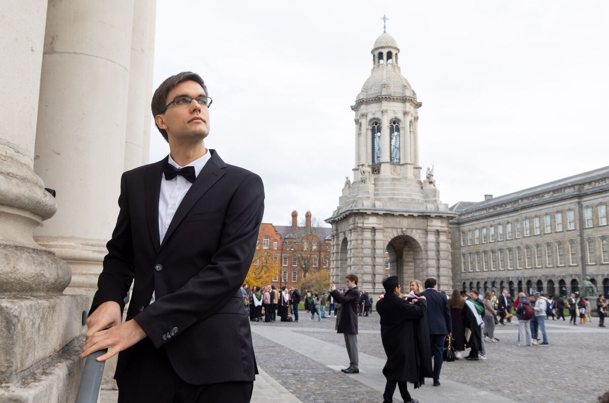 Trinity graduate Jovan Jeromela had planned to settle in Ireland, but is now considering moving to Austria. Photo: Gareth Chaney Trinity graduate Jovan Jeromela had planned to settle in Ireland, but is now considering moving to Austria. Photo: Gareth Chaney