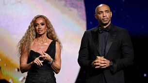 <p>KILLER LINES: Presenters Kate Scott and Thierry Henry at the Ballon D'Or Ceremony in London. 'Please, people out there, relax, relax,' the French man insisted. Pic: Jeff Spicer, UEFA via Getty Images</p> <p>KILLER LINES: Presenters Kate Scott and Thierry Henry at the Ballon D'Or Ceremony in London. 'Please, people out there, relax, relax,' the French man insisted. Pic: Jeff Spicer, UEFA via Getty Images</p>