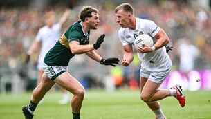 <p>Ryan O'Donoghue of Mayo in action against Seán O'Brien of Kerry. Pic: Piaras Ó Mídheach/Sportsfile</p> <p>Ryan O'Donoghue of Mayo in action against Seán O'Brien of Kerry. Pic: Piaras Ó Mídheach/Sportsfile</p>