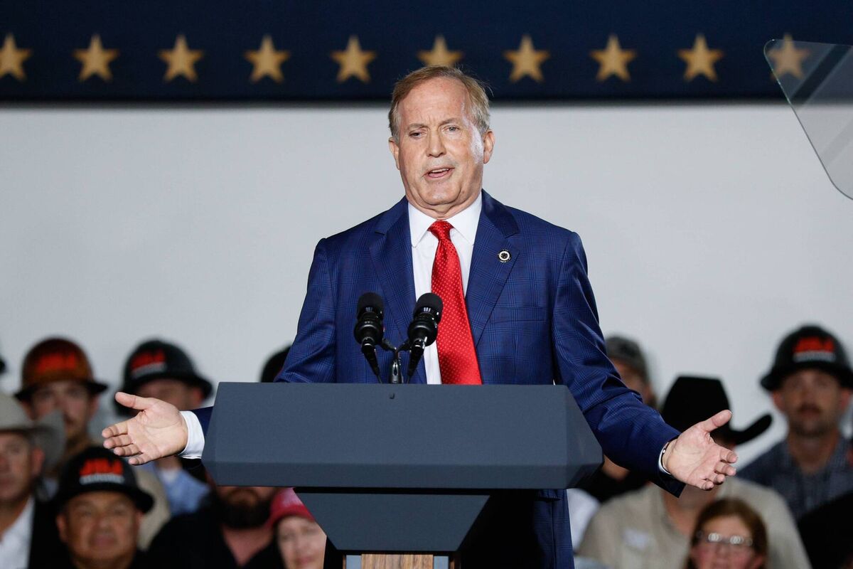 Texas Republican Senate candidate, Texas Attorney General Ken Paxton speaks during a midterm campaign rally with U.S. Vice President JD Vance (not pictured) at JRJ Construction on October 29, 2026 in Weatherford, Texas. Picture: Evan Vucci-Pool/Getty Images Texas Republican Senate candidate, Texas Attorney General Ken Paxton speaks during a midterm campaign rally with U.S. Vice President JD Vance (not pictured) at JRJ Construction on October 29, 2026 in Weatherford, Texas. Picture: Evan Vucci-Pool/Getty Images