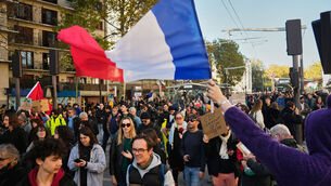 Protesters in Paris (Teresa Suarez/AP) Protesters in Paris (Teresa Suarez/AP)