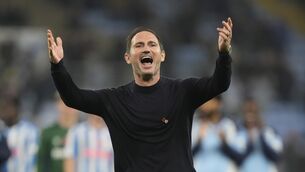 <p>SING UP: Coventry City manager Frank Lampard celebrates after the final whistle during the Premier League match at the Coventry Building Society Arena, Coventry.</p> <p>SING UP: Coventry City manager Frank Lampard celebrates after the final whistle during the Premier League match at the Coventry Building Society Arena, Coventry.</p>