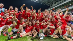 <p> MAGIC MEN: The Iveleary team celebrate their defeat over Kiskeam in the Premier 1 Football Fiinal at Pairc Uí Chaoimh. Pic: Noel Sweeney</p> <p> MAGIC MEN: The Iveleary team celebrate their defeat over Kiskeam in the Premier 1 Football Fiinal at Pairc Uí Chaoimh. Pic: Noel Sweeney</p>