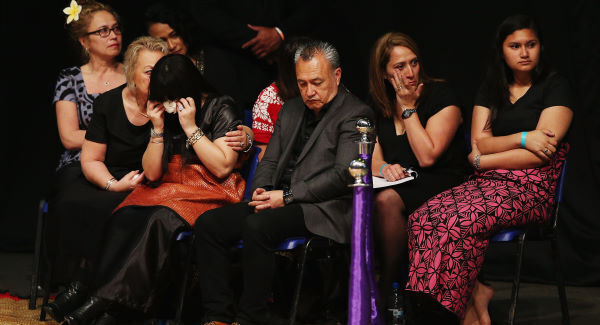Nadene Quirk, the widow of Jonah Lomu sits with her mother Lois and father. Pic: Inpho Nadene Quirk, the widow of Jonah Lomu sits with her mother Lois and father. Pic: Inpho