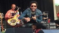 WATCH: Lenny Kravitz flashes crowd full-frontal as trousers split