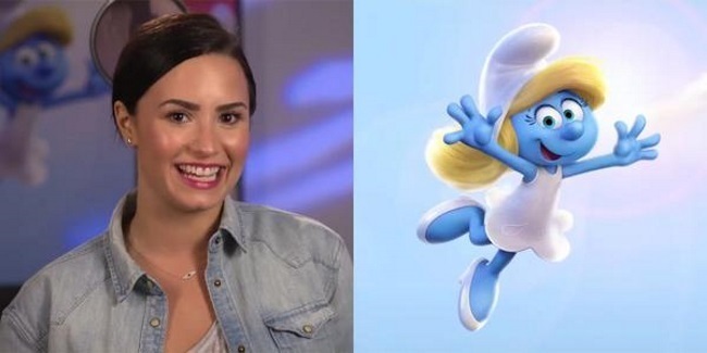 Demi Lovato replacing Katy Perry as the voice of Smurfette
