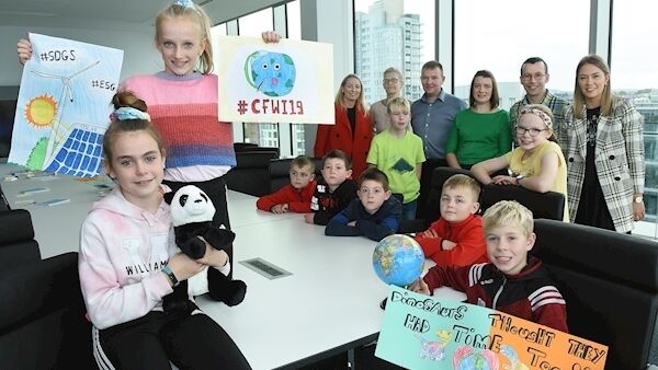 Attendees at the Cork Climate Finance Young People's workshop which was held in advance of the upcoming national Climate Finance Week event which takes place at the office of Deutsche Börse Group and its subsidiary Clearstream in association with Cork Financial Services Forum, on November 5, as part of the national Climate Finance Week 2019 ESG Day.