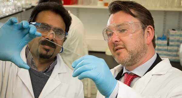 Professor Suresh Pillai with John Browne, CEO of Kastus Technologies Ltd in the Nanotechnology Research Laboratory at IT Sligo. Pic: PA Professor Suresh Pillai with John Browne, CEO of Kastus Technologies Ltd in the Nanotechnology Research Laboratory at IT Sligo. Pic: PA