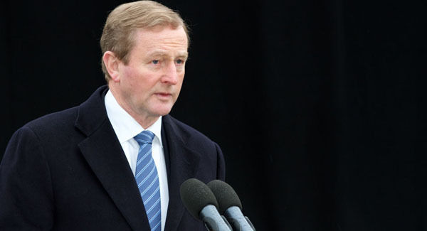 Acting Taoiseach Enda Kenny at the ceremony today. Picture: LENSMEN