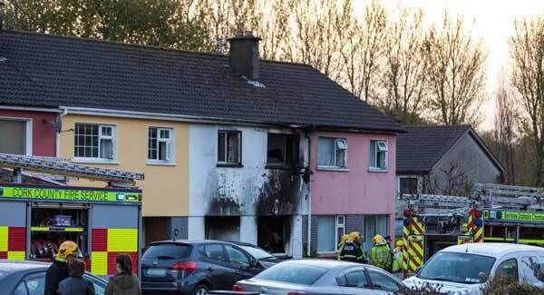 The scene outside the house this morning. Pic: John Delea The scene outside the house this morning. Pic: John Delea