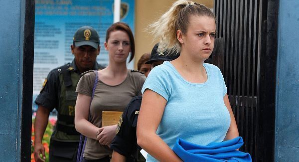 Michaella McCollum and Melissa Reid during their trial.