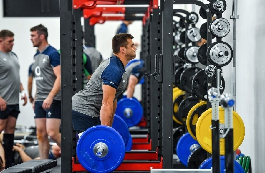 Blow out: CJ Stander at the Ireland Rugby gym session today. Pic: Brendan Moran/Sportsfile