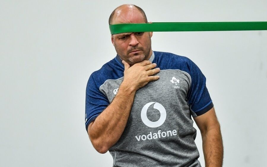Head honcho: Rory Best at the Ireland Rugby gym session today. Pic: Brendan Moran/Sportsfile