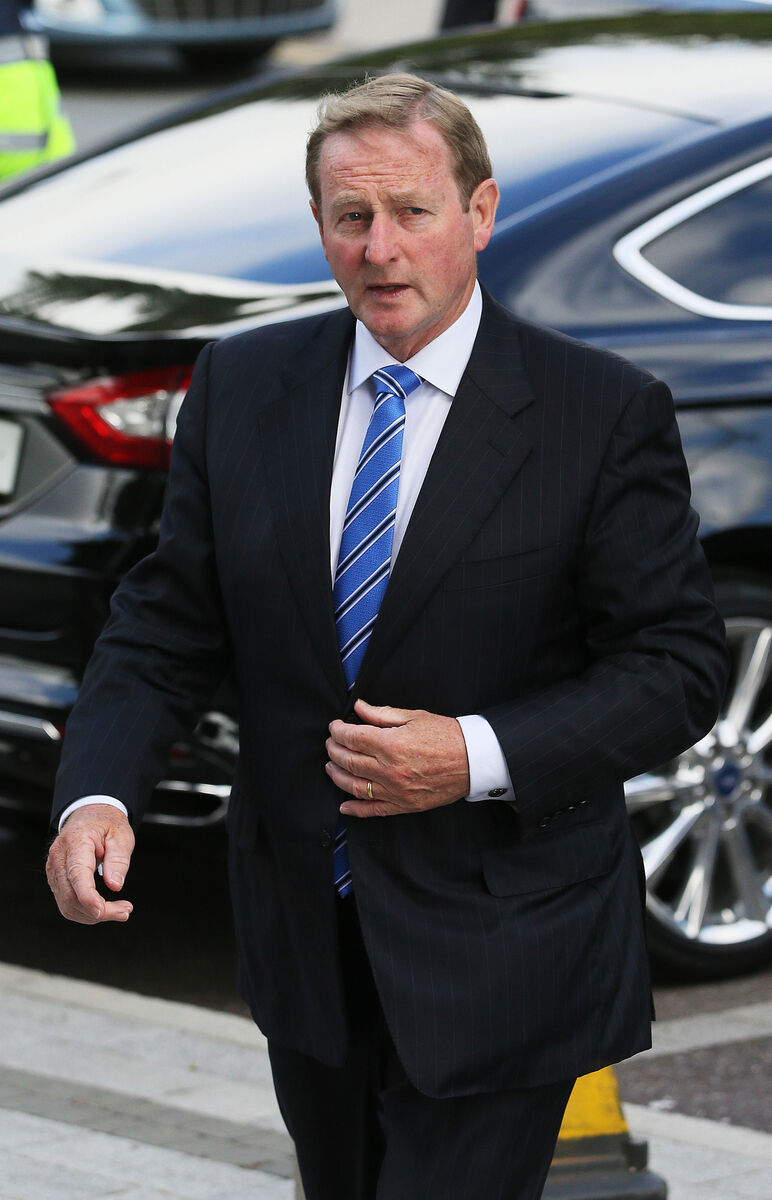 Taoiseach Enda Kenny at Peter Barry's funeral today. Pic: PA