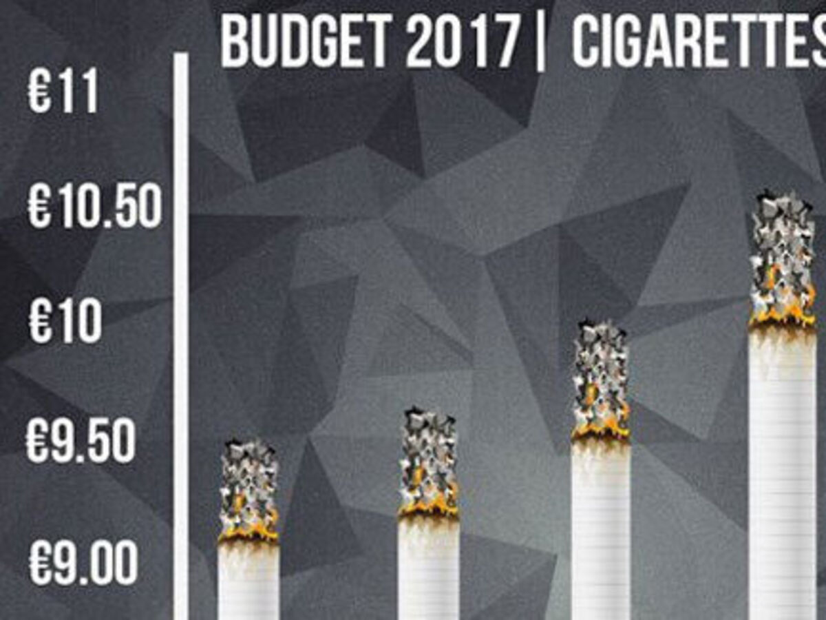 cigarette prices dublin Price of cigarettes to go up by 50c at midnight tonight