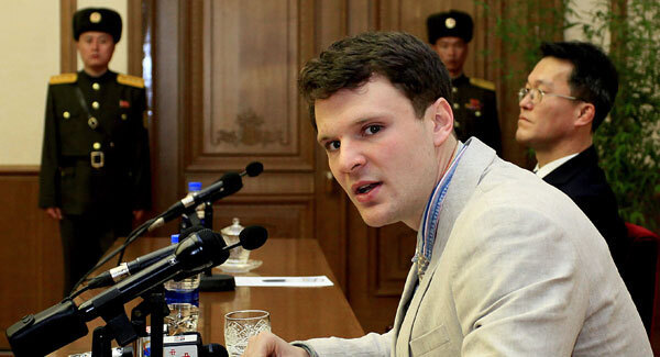 Tearful US student paraded before cameras in North Korea