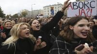Women in Poland stage strike against abortion ban